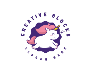 Unicorn Plush Toy logo design