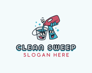 Cleaning Sanitation Detergent logo design