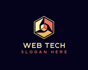 Web Developer Cube AI logo design