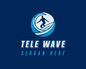 Wave Sea Surf logo design