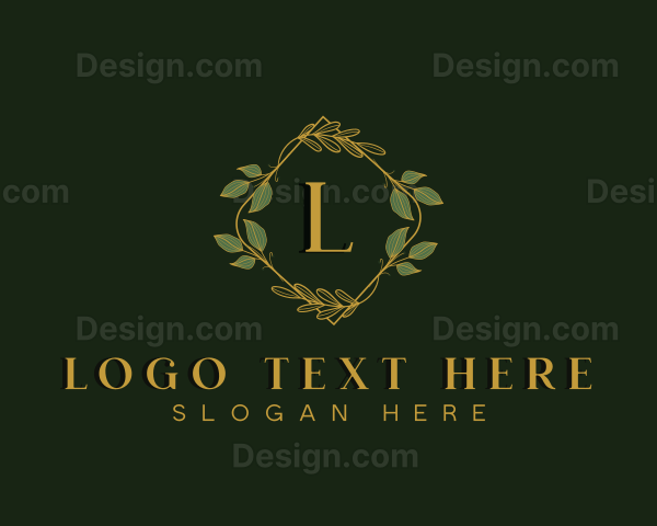 Ornamental Leaf Wreath Logo