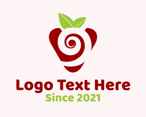Fresh - Fresh Strawberry Spiral logo design