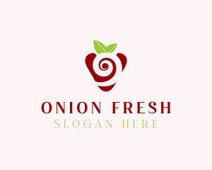 Fresh Strawberry Spiral logo design