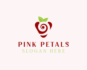 Fresh Strawberry Spiral logo design