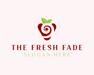 Fresh Strawberry Spiral logo design