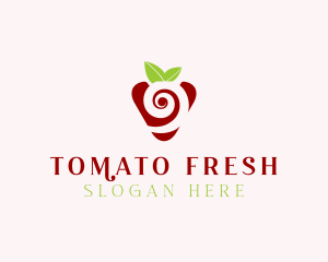 Fresh Strawberry Spiral logo design