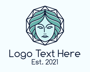 Blue Woman Geometric logo