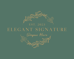 Elegant Deluxe Floral logo design