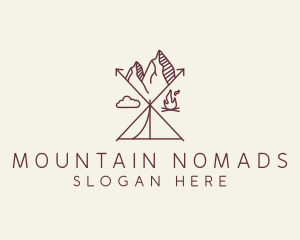 Mountain Camping Tour logo design