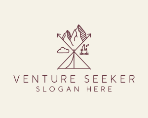 Mountain Camping Tour logo design