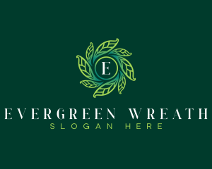 Leaf Wreath Wellness logo design