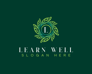 Leaf Wreath Wellness logo design