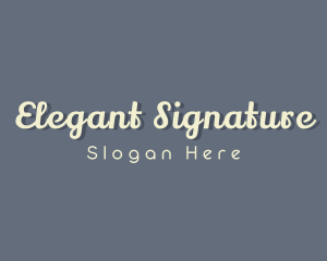 Elegant Script Business logo design