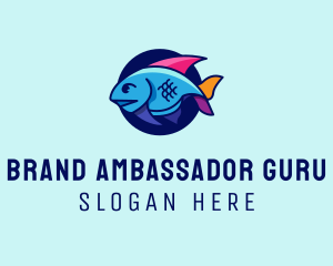 Colorful Marine Fish  logo design