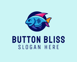 Colorful Marine Fish  logo design