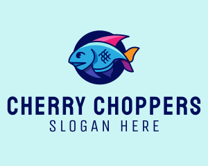 Colorful Marine Fish  logo design