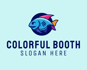 Colorful Marine Fish  logo design