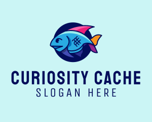 Colorful Marine Fish  logo design