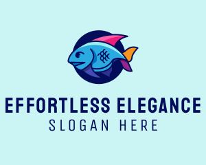 Colorful Marine Fish  logo design