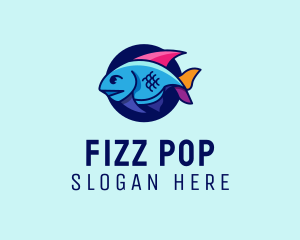 Colorful Marine Fish  logo design