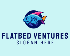 Colorful Marine Fish  logo design