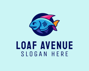 Colorful Marine Fish  logo design