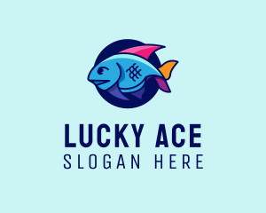 Colorful Marine Fish  logo design