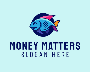 Colorful Marine Fish  logo design