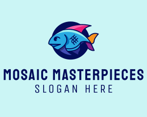 Colorful Marine Fish  logo design