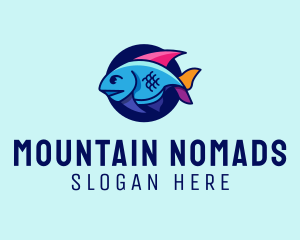 Colorful Marine Fish  logo design