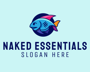 Colorful Marine Fish  logo design