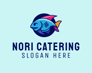 Colorful Marine Fish  logo design