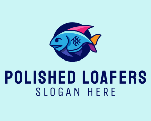 Colorful Marine Fish  logo design