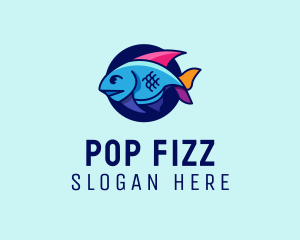 Colorful Marine Fish  logo design