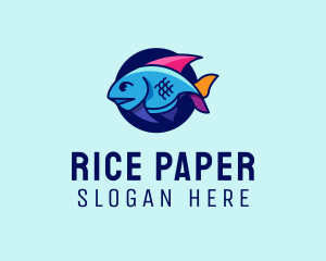 Colorful Marine Fish  logo design