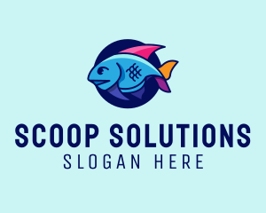 Colorful Marine Fish  logo design