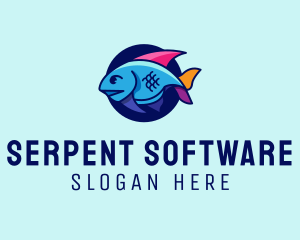 Colorful Marine Fish  logo design