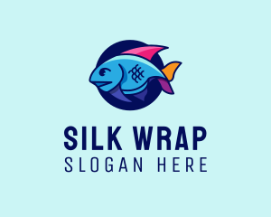 Colorful Marine Fish  logo design