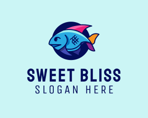 Colorful Marine Fish  logo design