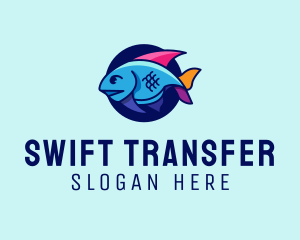 Colorful Marine Fish  logo design