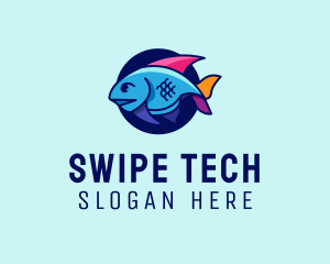 Colorful Marine Fish  logo design