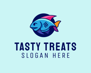 Colorful Marine Fish  logo design