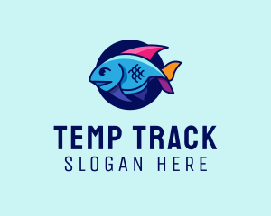 Colorful Marine Fish  logo design