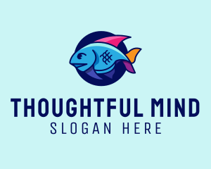 Colorful Marine Fish  logo design