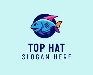 Colorful Marine Fish  logo design