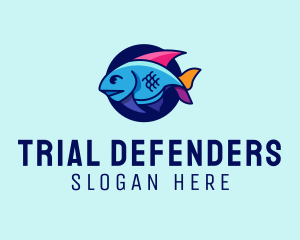 Colorful Marine Fish  logo design