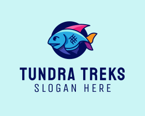 Colorful Marine Fish  logo design