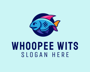 Colorful Marine Fish  logo design