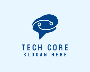 Tech Brain Chat logo design