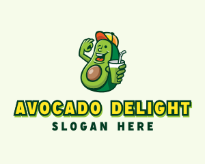 Avocado Fruit Smoothie logo design